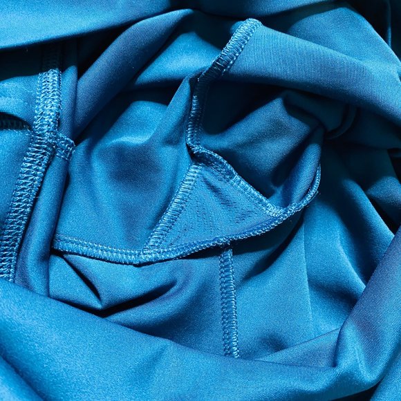 Adidas Women's Climalite Designed 2 Move Colorblock Tights Blue Black Size S - Picture 9 of 12